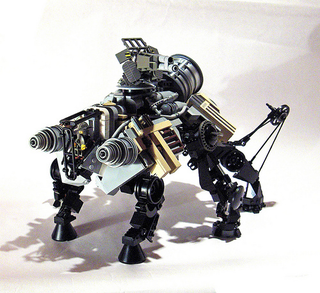 Illustration for article titled Steampunk LEGO Jabba Barge, Slave I and Other Amazing Steam Wars Models